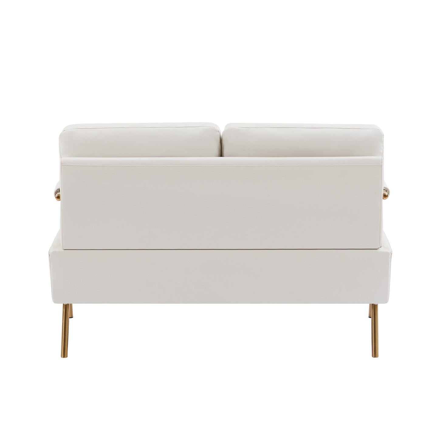 Beige Pet Friendly Fabric Loveseat Sofa with Removable Cushion