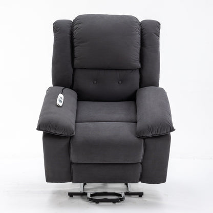Beige Power Lift Recliner Chair for Elderly with Massage, Heating, Adjustable Recline, Side Pockets and Infinite Positions