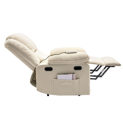 Beige Power Lift Recliner Chair for Elderly with Massage, Heating, Adjustable Recline, Side Pockets and Infinite Positions