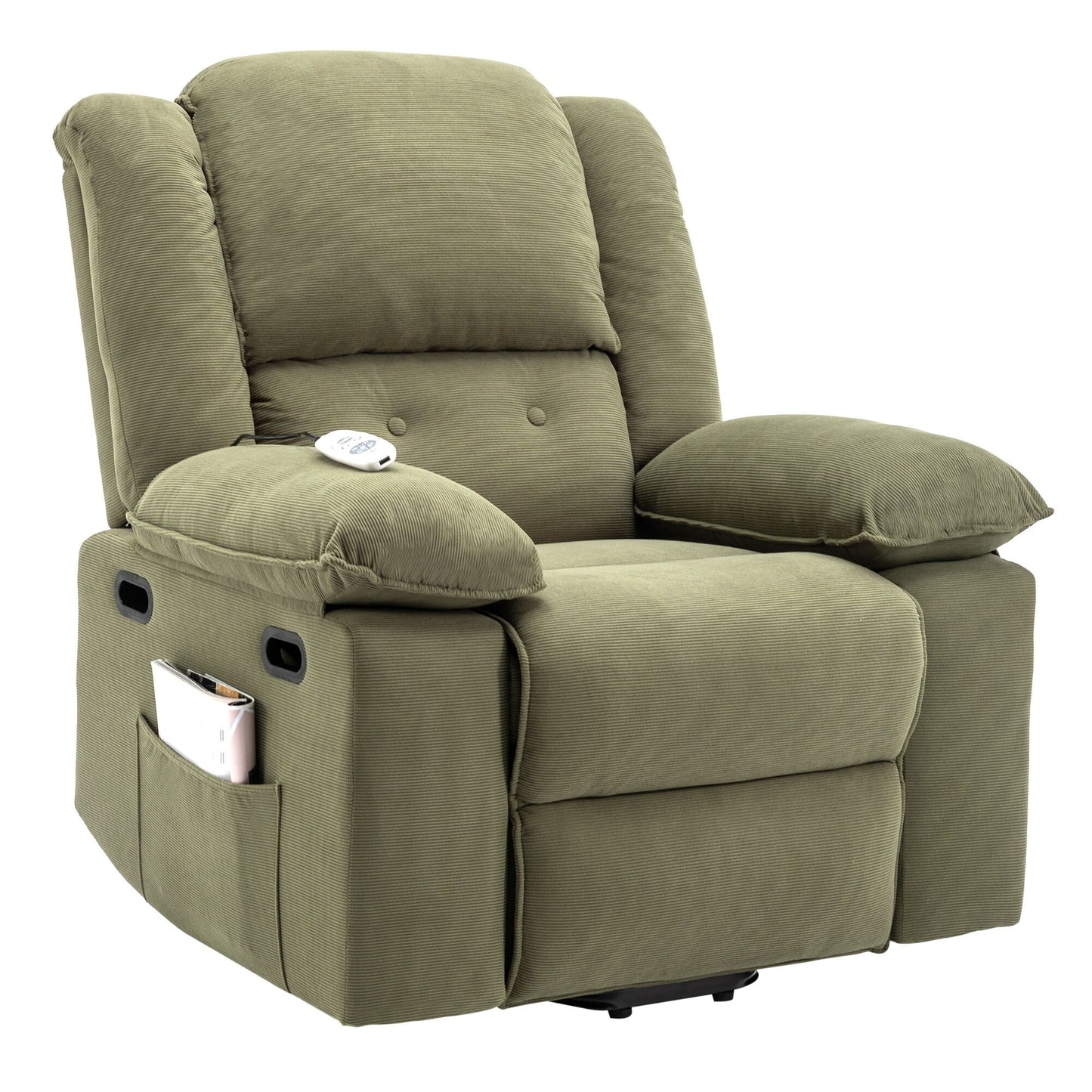 Beige Power Lift Recliner Chair for Elderly with Massage, Heating, Adjustable Recline, Side Pockets and Infinite Positions