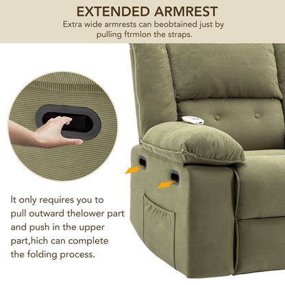 Beige Power Lift Recliner for Seniors with Massage, Heating, Adjustable Recline, Side Pockets, and Infinite Positions