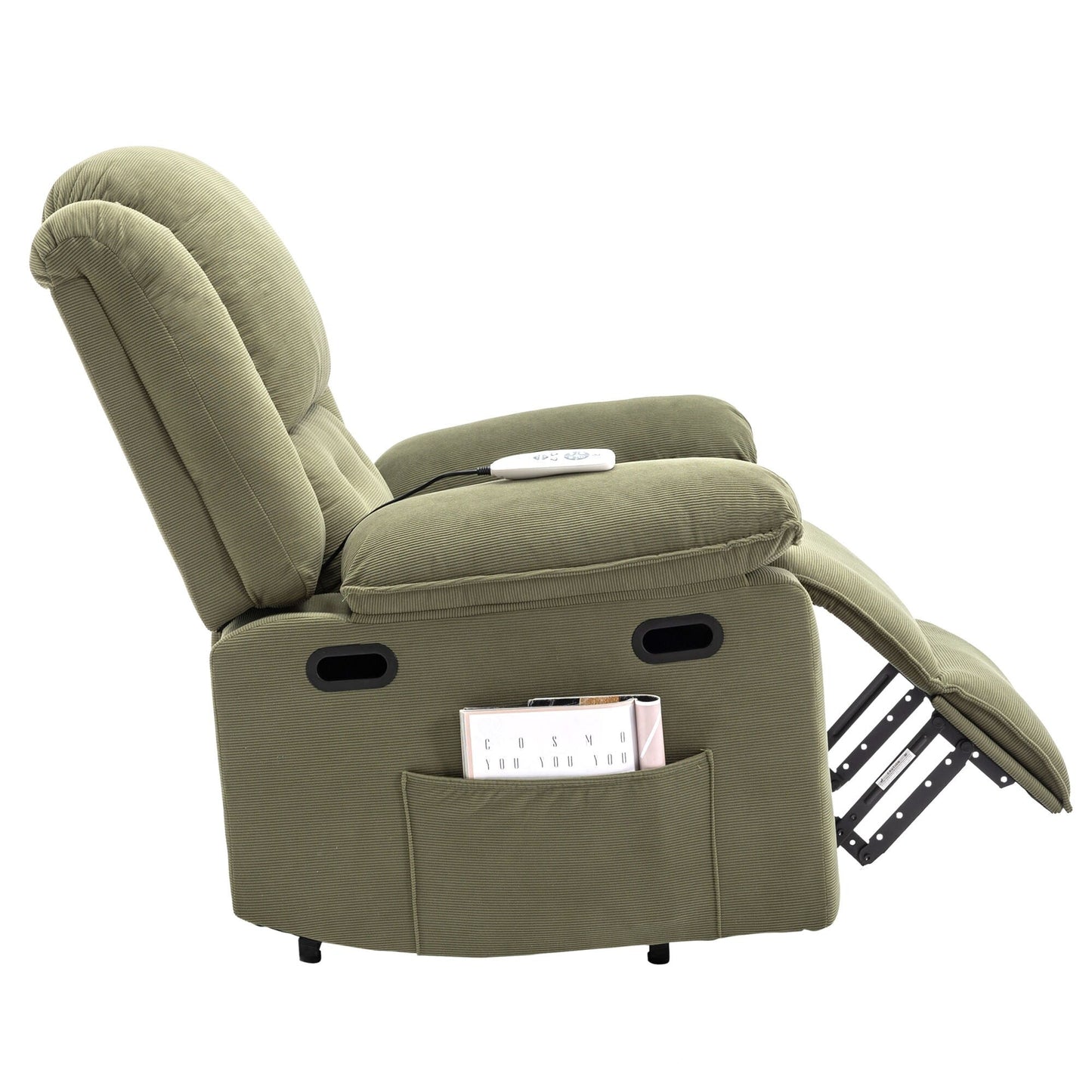 Beige Power Lift Recliner for Seniors with Massage, Heating, Adjustable Recline, Side Pockets, and Infinite Positions