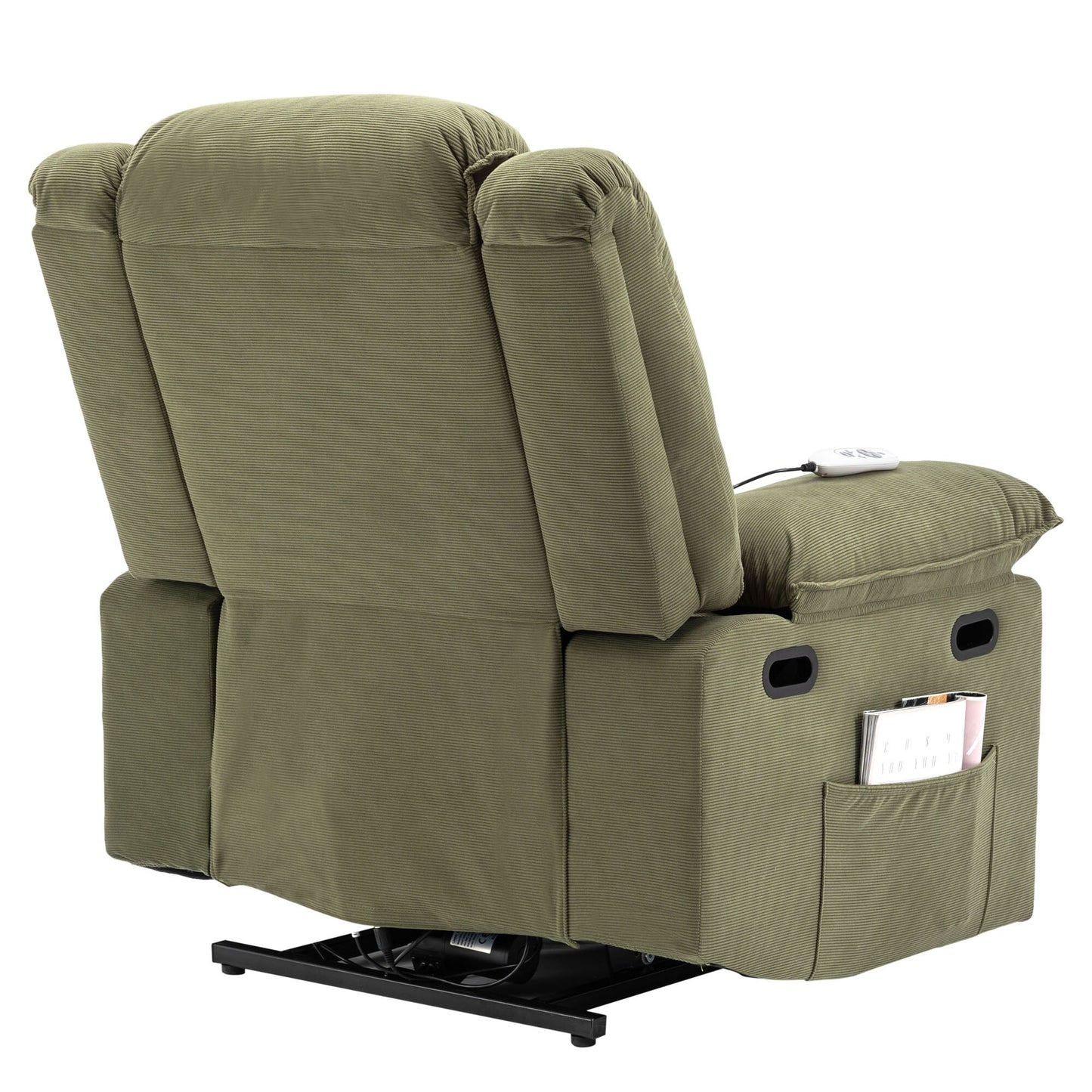 Beige Power Lift Recliner for Seniors with Massage, Heating, Adjustable Recline, Side Pockets, and Infinite Positions