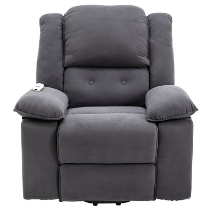 Beige Power Lift Recliner for Seniors with Massage, Heating, Adjustable Recline, Side Pockets, and Infinite Positions