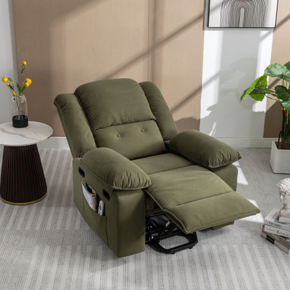 Beige Power Lift Recliner for Seniors with Massage, Heating, Adjustable Recline, Side Pockets, and Unlimited Positions