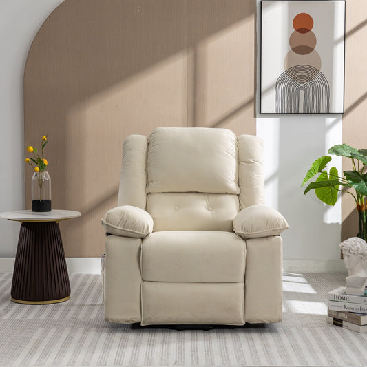 Beige Power Lift Recliner with Massage, Heat, and Adjustable Recline