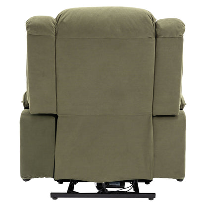 Beige Power Lift Recliner with Massage, Heat, and Adjustable Recline