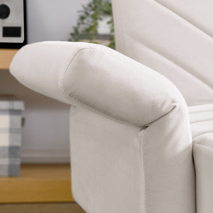 Beige Velvet Tufted Convertible Futon Sofa Bed