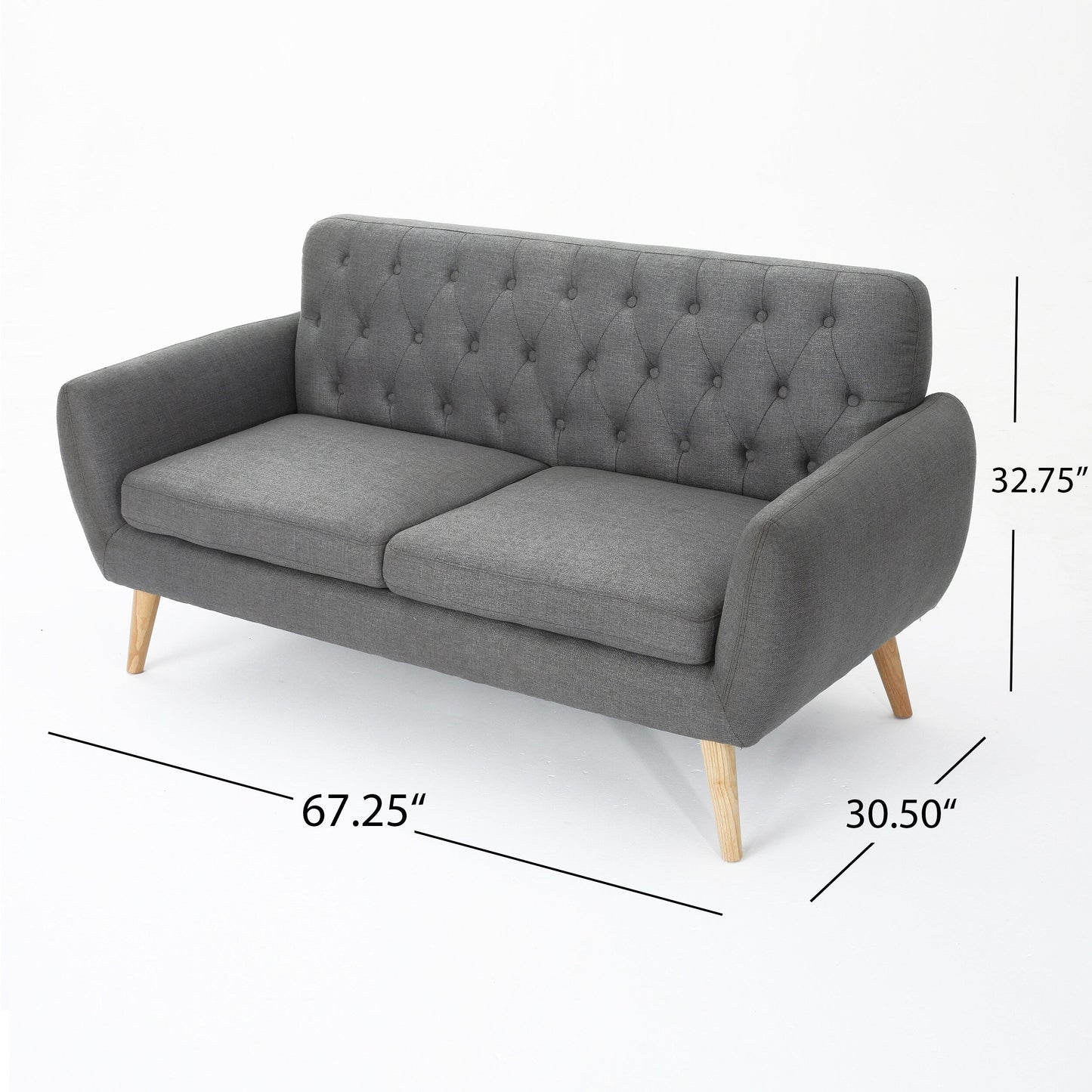 Bernice Mid-century Modern Petite Sofa by Christopher Knight Home