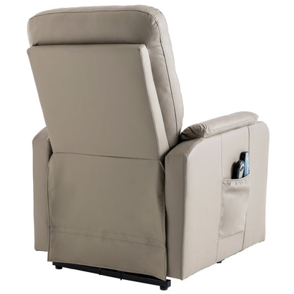 Blue Power Lift Recliner with Heat, Massage & Side Pocket