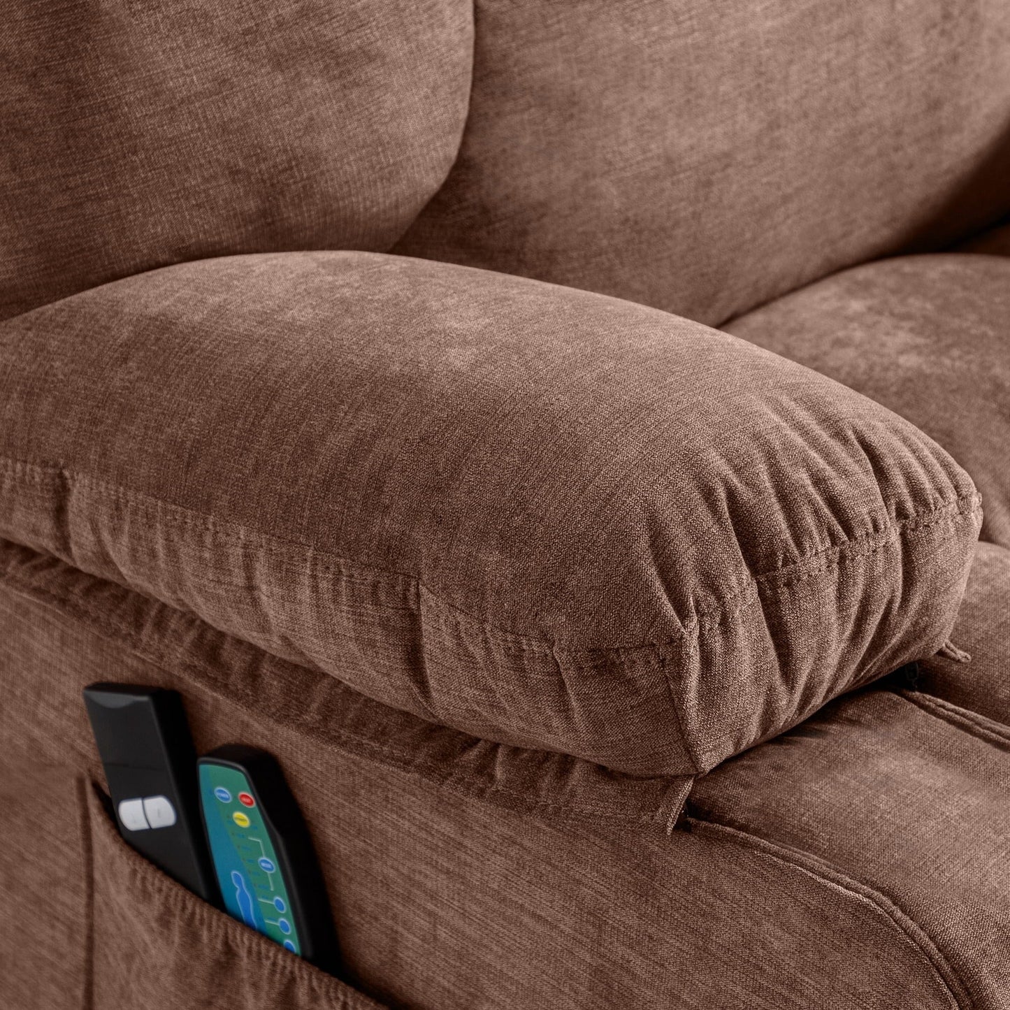 Blue Power Lift Recliner with Heat, Massage & USB Ports