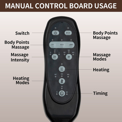 Blue Recliner Chair with 8-Point Vibration Massage, Lumbar Heating, Dual USB Ports, and Stainless Steel Drink Holders