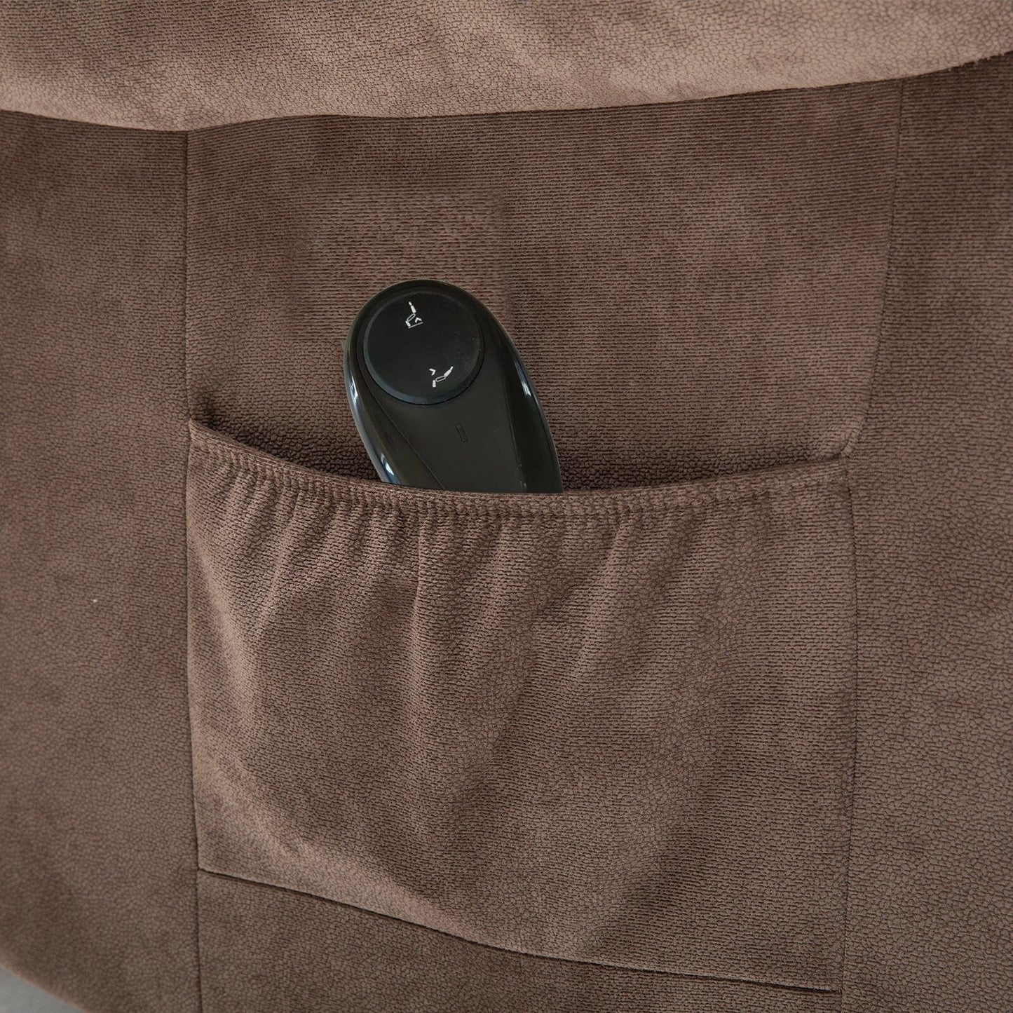 Brown Heavy Duty Power Lift Recliner with Anti-Skid Fabric, Overstuffed Cushion, and Adjustable Features for Seniors