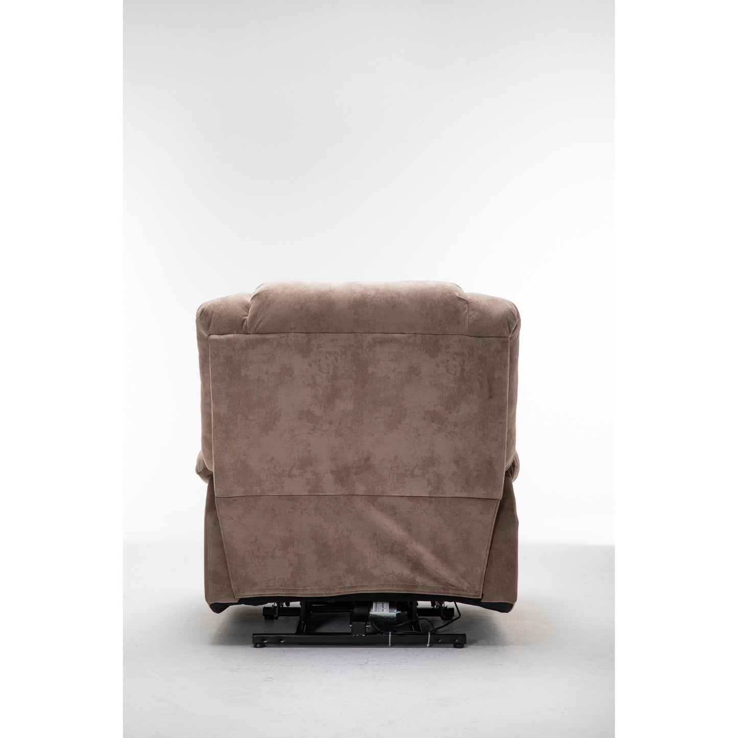 Brown Heavy Duty Power Lift Recliner with Anti-Skid Fabric, Overstuffed Cushion, and Adjustable Features for Seniors