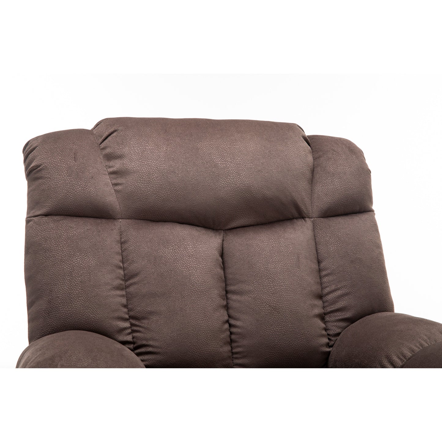 Brown Heavy Duty Power Lift Recliner with Anti-Skid Fabric, Overstuffed Cushion, and Adjustable Features for Seniors