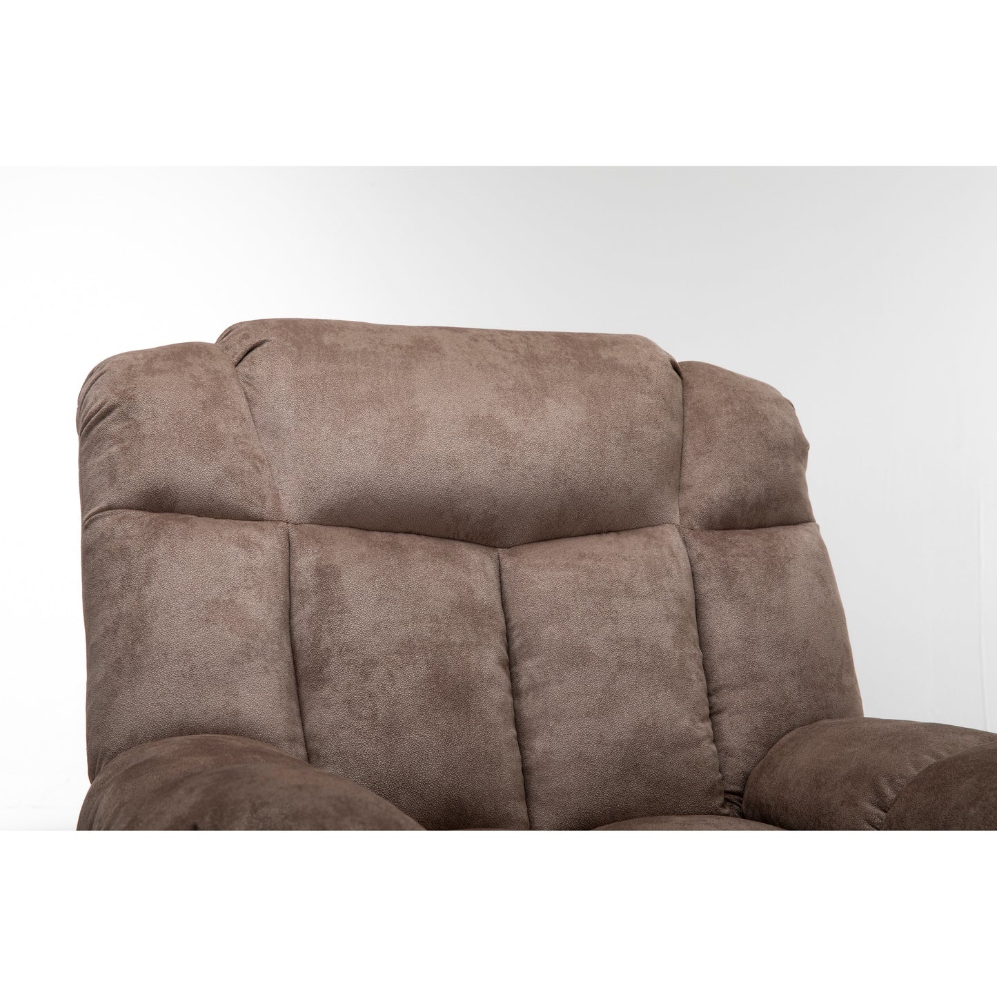 Brown Heavy Duty Power Lift Recliner with Anti-Skid Fabric, Overstuffed Cushion, and Adjustable Features for Seniors