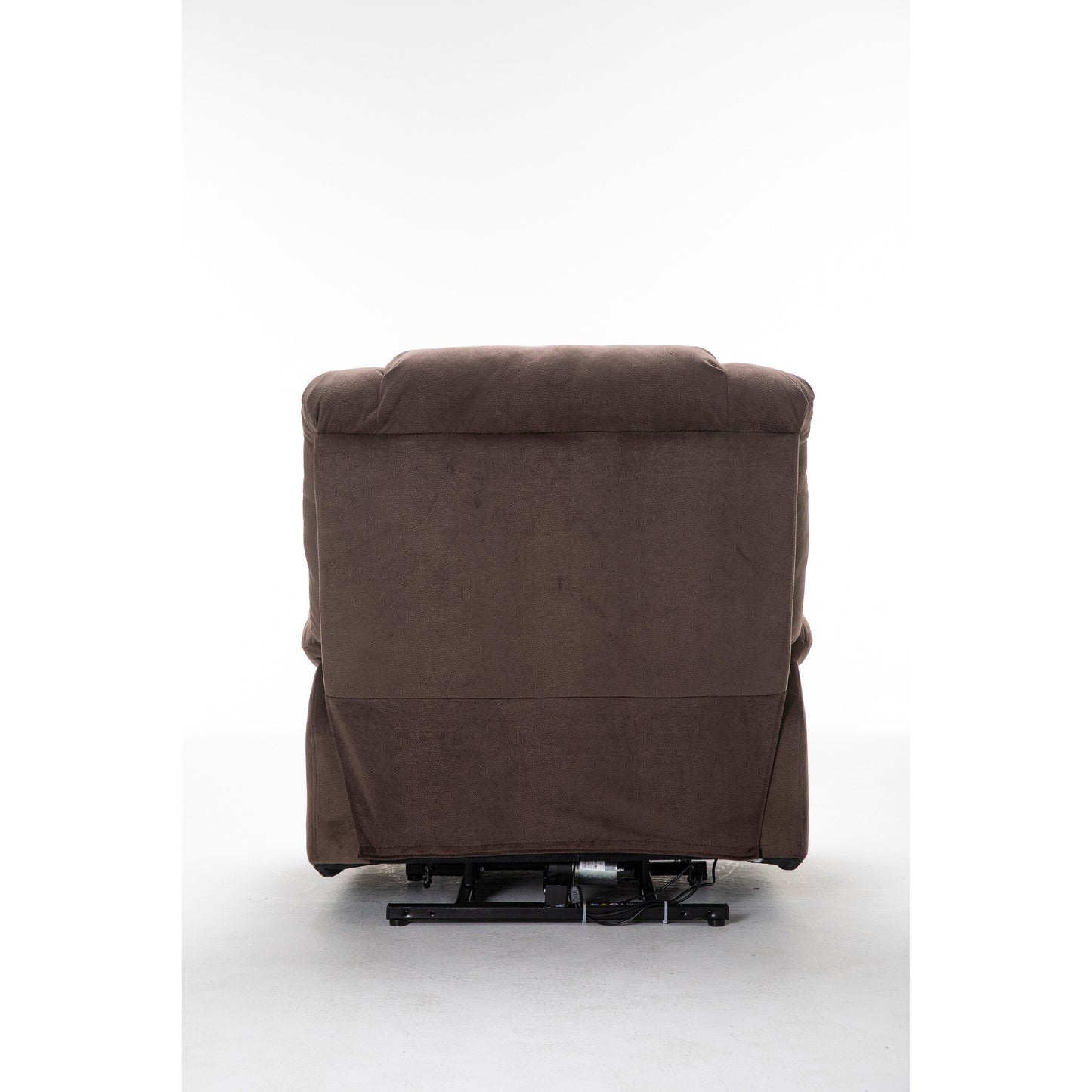 Brown Heavy Duty Power Lift Recliner with Anti-Skid Fabric, Overstuffed Cushion, and Adjustable Features for Seniors