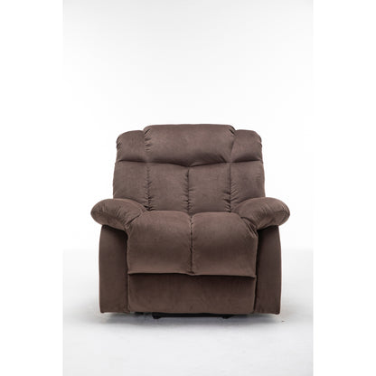 Brown Heavy Duty Power Lift Recliner with Anti-Skid Fabric, Overstuffed Cushion, and Adjustable Features for Seniors