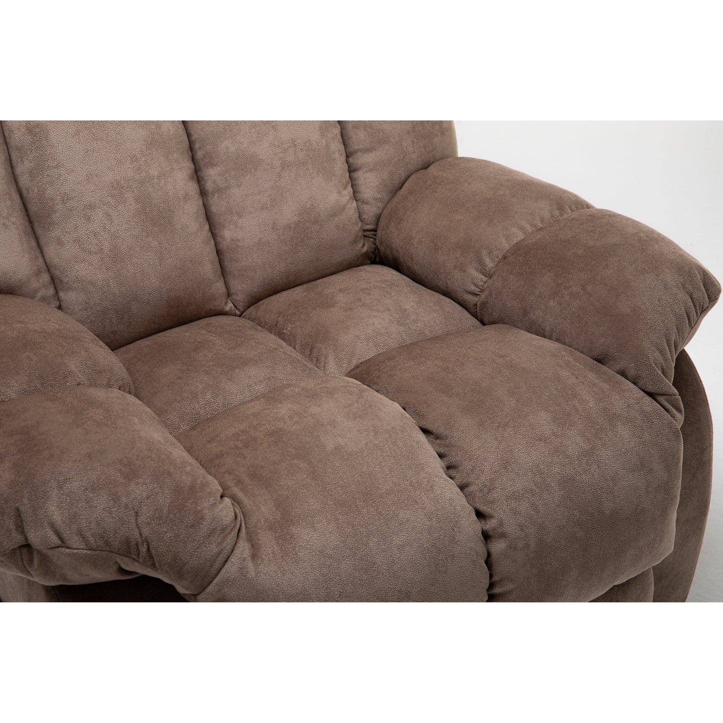 Brown Heavy Duty Power Lift Recliner with Anti-Skid Fabric, Overstuffed Cushion, and Adjustable Features for Seniors