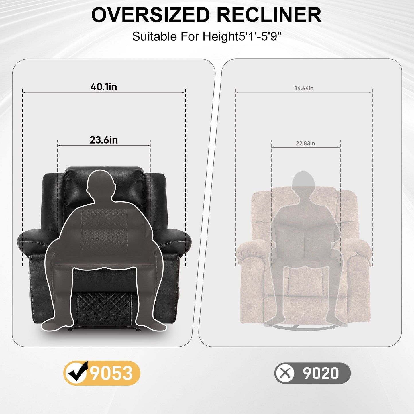 Brown Manual Leather Massage Recliner with 8-Point Vibration, Lumbar Heating, and Various Reclining Positions