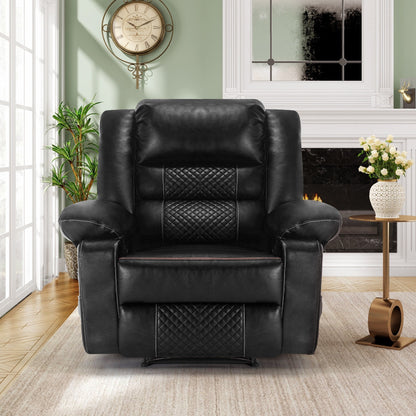 Brown Manual Recliner with 8-Point Massage, Heating, Adjustable Recline, and Sturdy Frame for Living Room