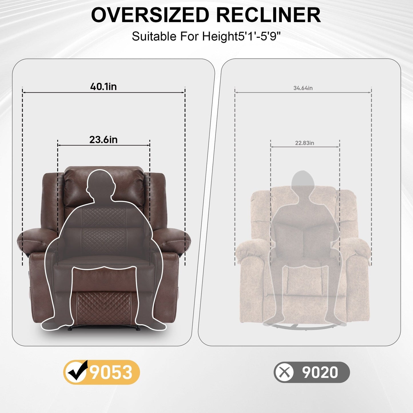 Brown Manual Recliner with Massage, Heat & Sturdy Frame