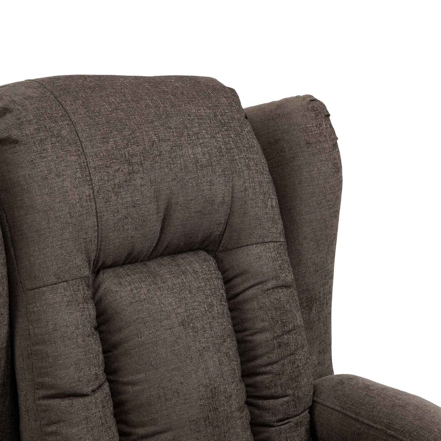 Brown Massage Recliner Chair with Heating, 5 Massage Modes, Cup Holders, Remote Control, and Manual Reclining Function