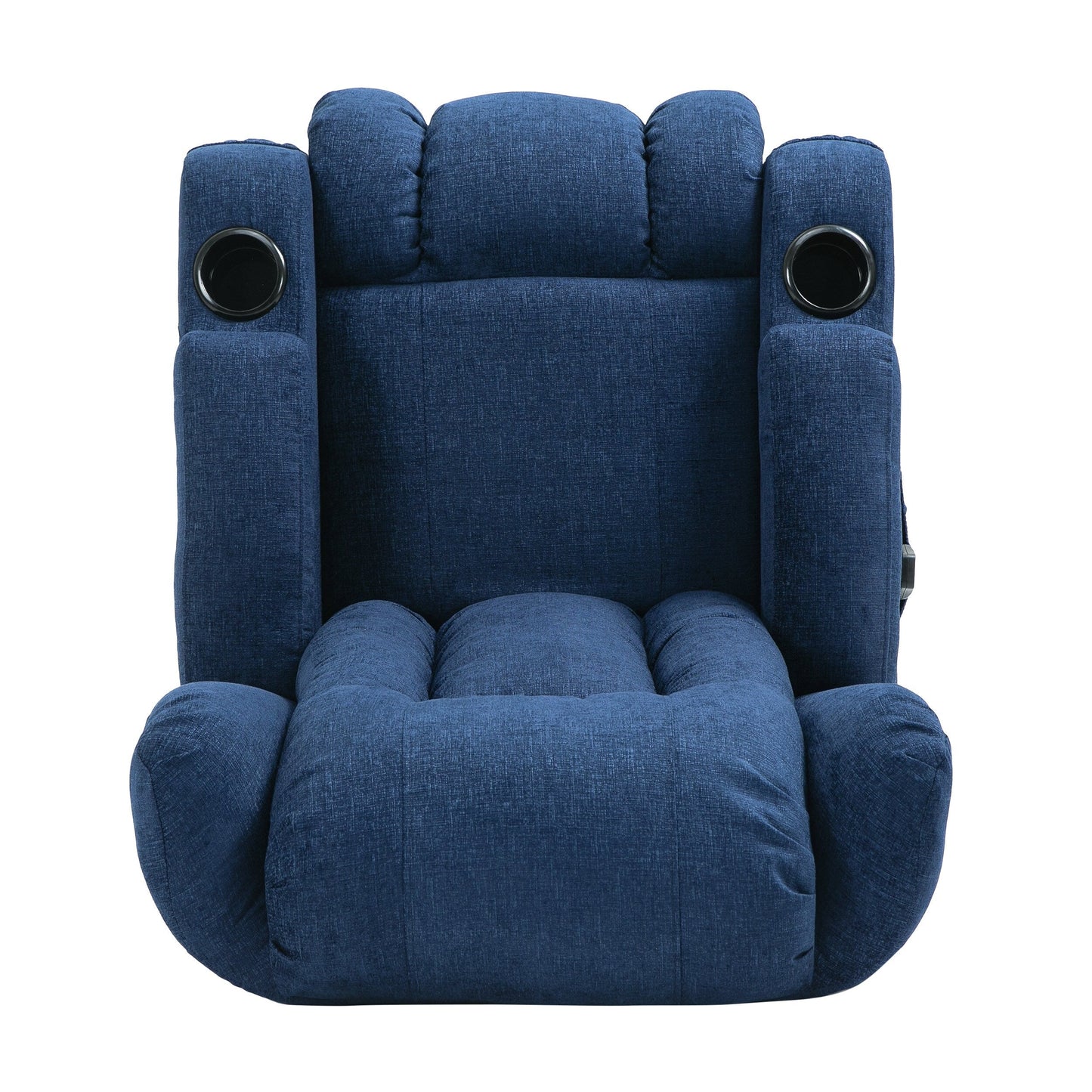 Brown Massage Recliner Chair with Heating, 5 Massage Modes, Cup Holders, Remote Control, and Manual Reclining Function