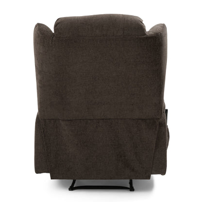 Brown Massage Recliner Chair with Heating, 5 Massage Modes, Cup Holders, Remote Control, and Manual Reclining Function