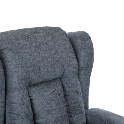 Brown Massage Recliner with Heating, 5 Massage Modes, Cup Holders, Remote Control, and Manual Recline Feature