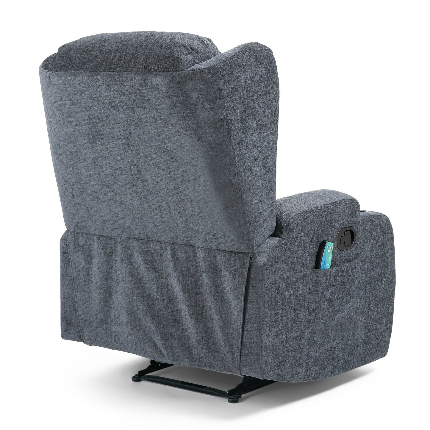 Brown Massage Recliner with Heating, 5 Massage Modes, Cup Holders, Remote Control, and Manual Recline Feature