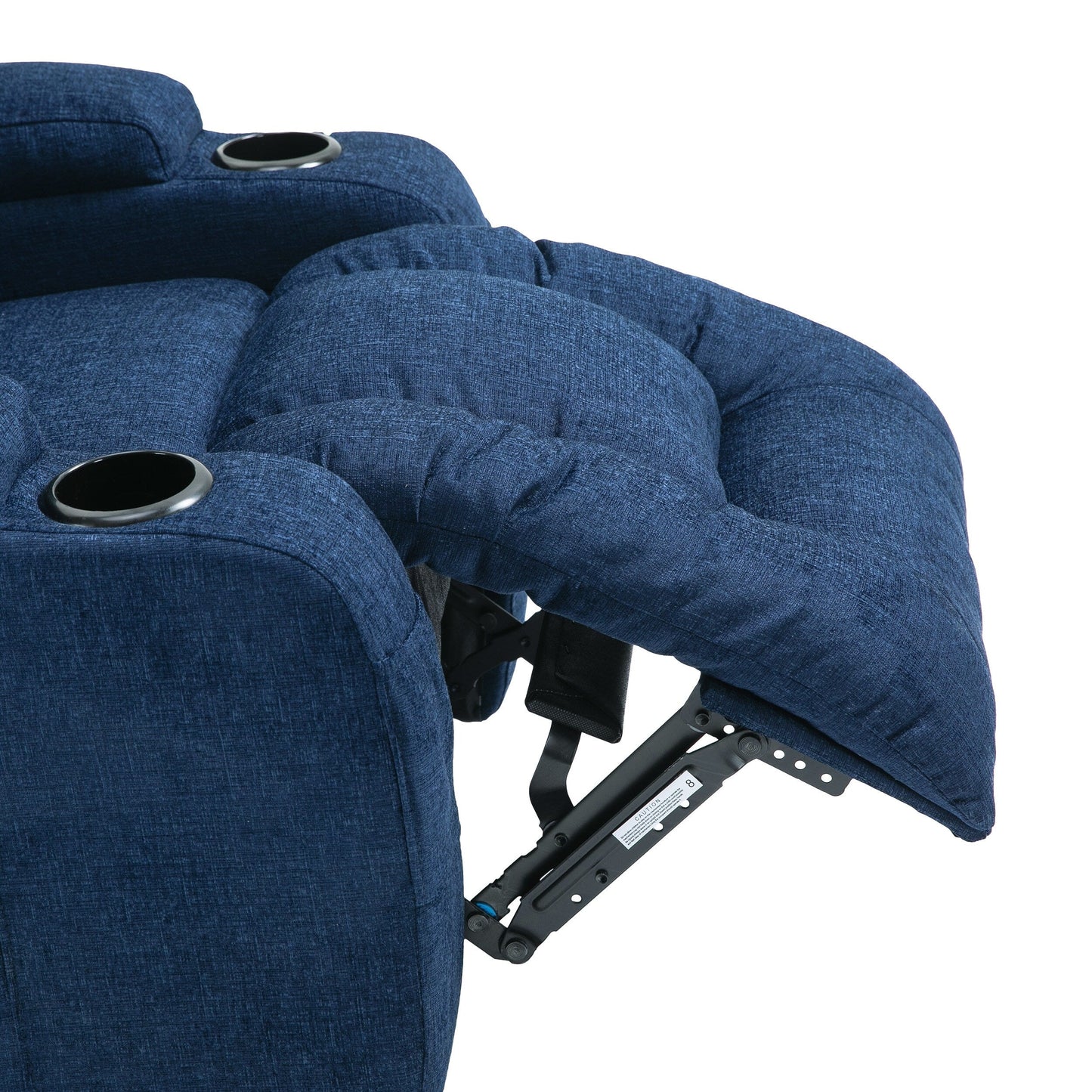 Brown Massage Recliner with Heating, 5 Massage Modes, Cup Holders, Remote Control, and Manual Recline Feature