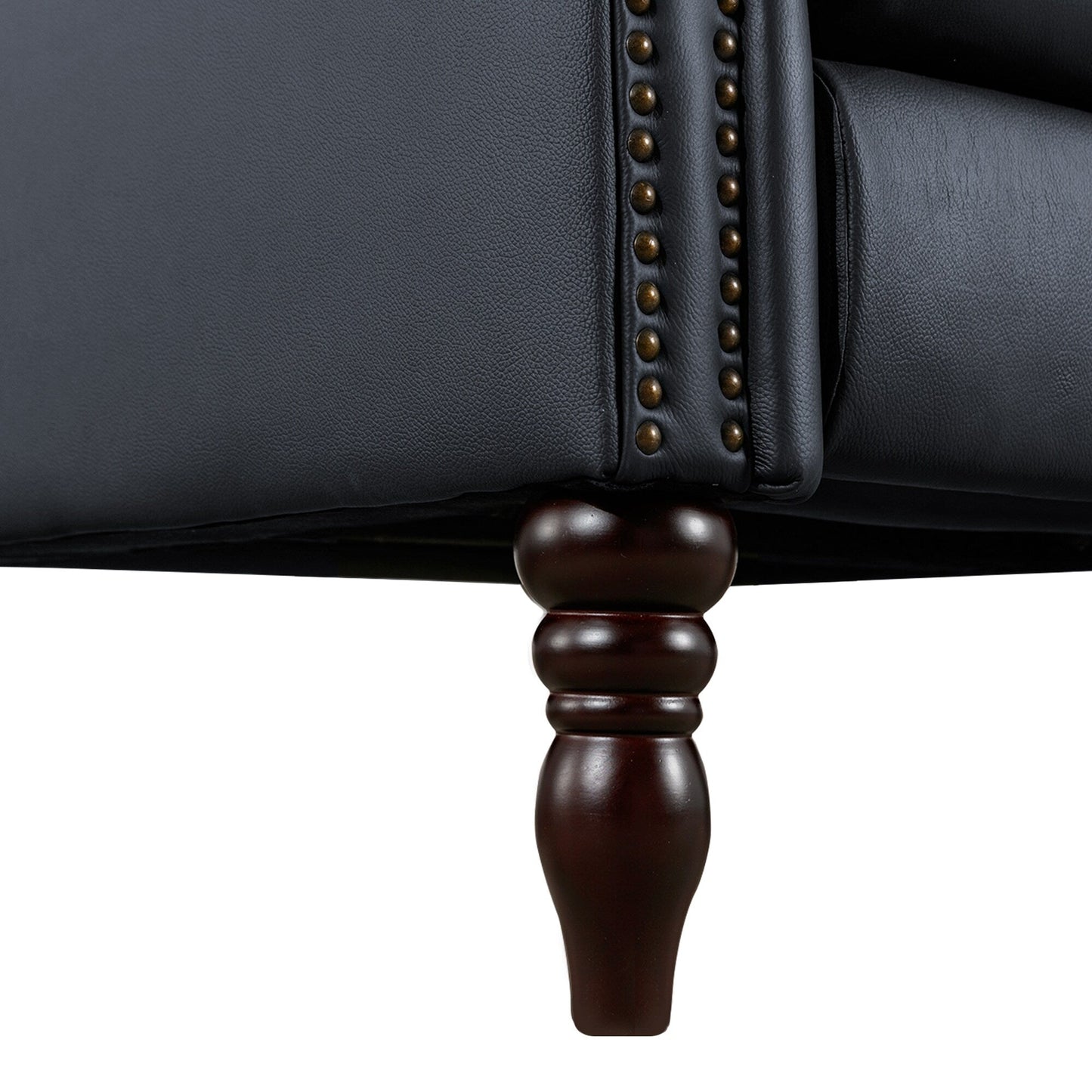 Genuine Leather Comfortable Recliner Chair Adjustable Push Back Recliner Living Room Arm Chair