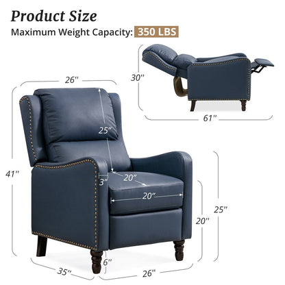 COZYMAN Genuine Leather Recliner Chair Comfortable Chairs for Living Room