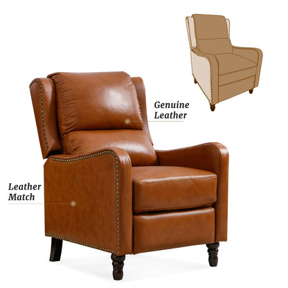 COZYMAN Genuine Leather Recliner Chair Comfortable Chairs for Living Room