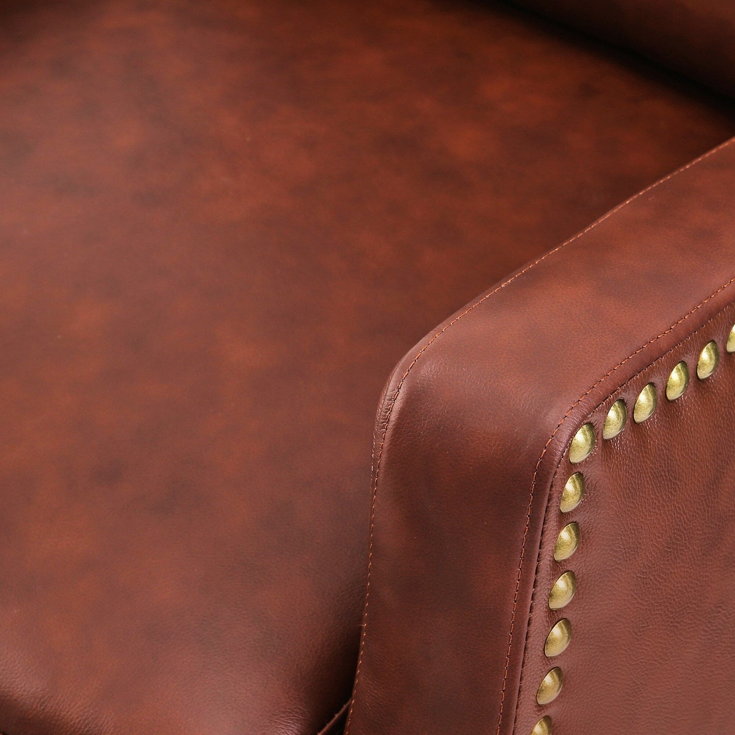 COZYMAN Modern Genuine Leather Recliner Chair Push Back Adjustable Recliner with Comfortable Arms