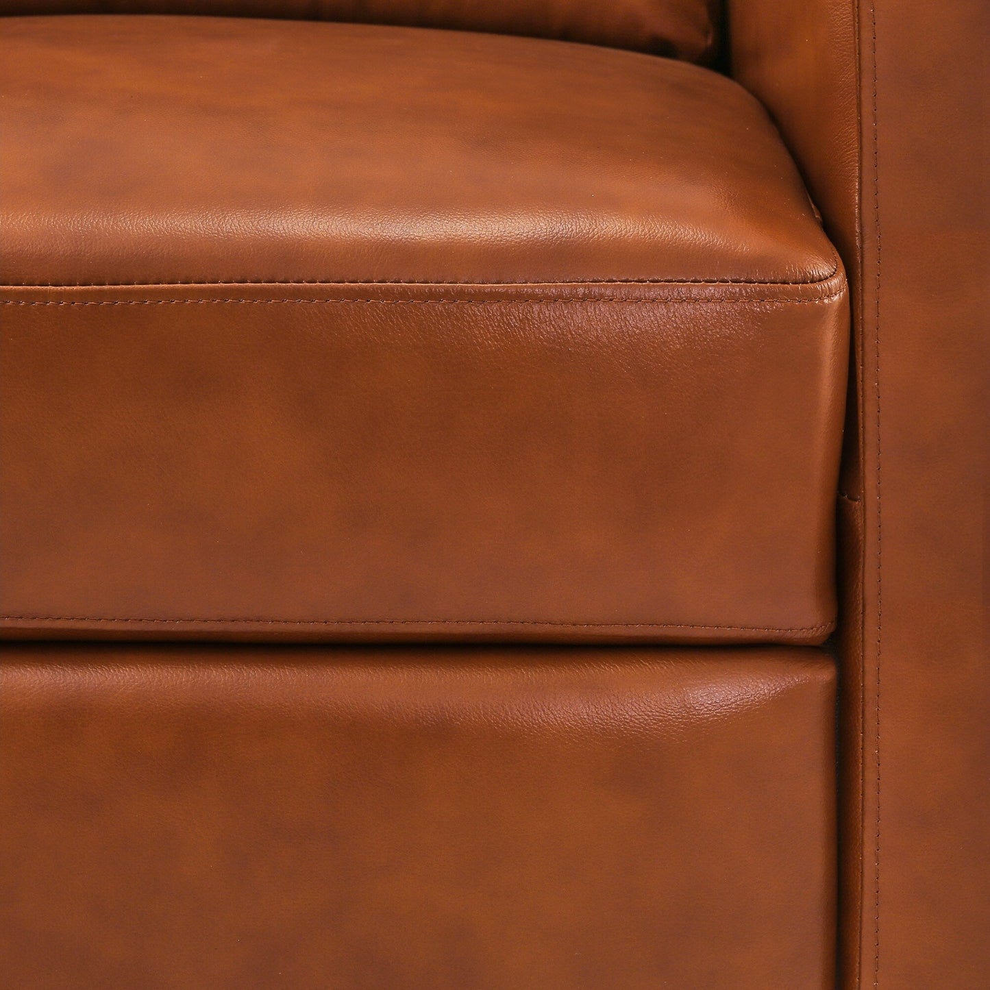 COZYMAN Modern Genuine Leather Recliner Chairs Push Back Adjustable Recliners with Comfortable Arms Set of 2
