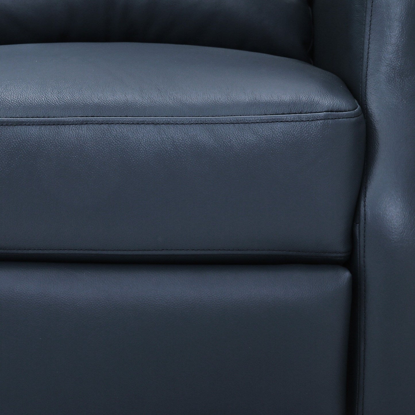 COZYMAN Modern Genuine Leather Recliner Chairs Push Back Adjustable Recliners with Comfortable Arms Set of 2