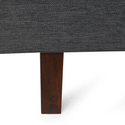 Charcoal 73.5 3-seater Button Tufted Sofa with Wood Legs and Pillows for Living Room