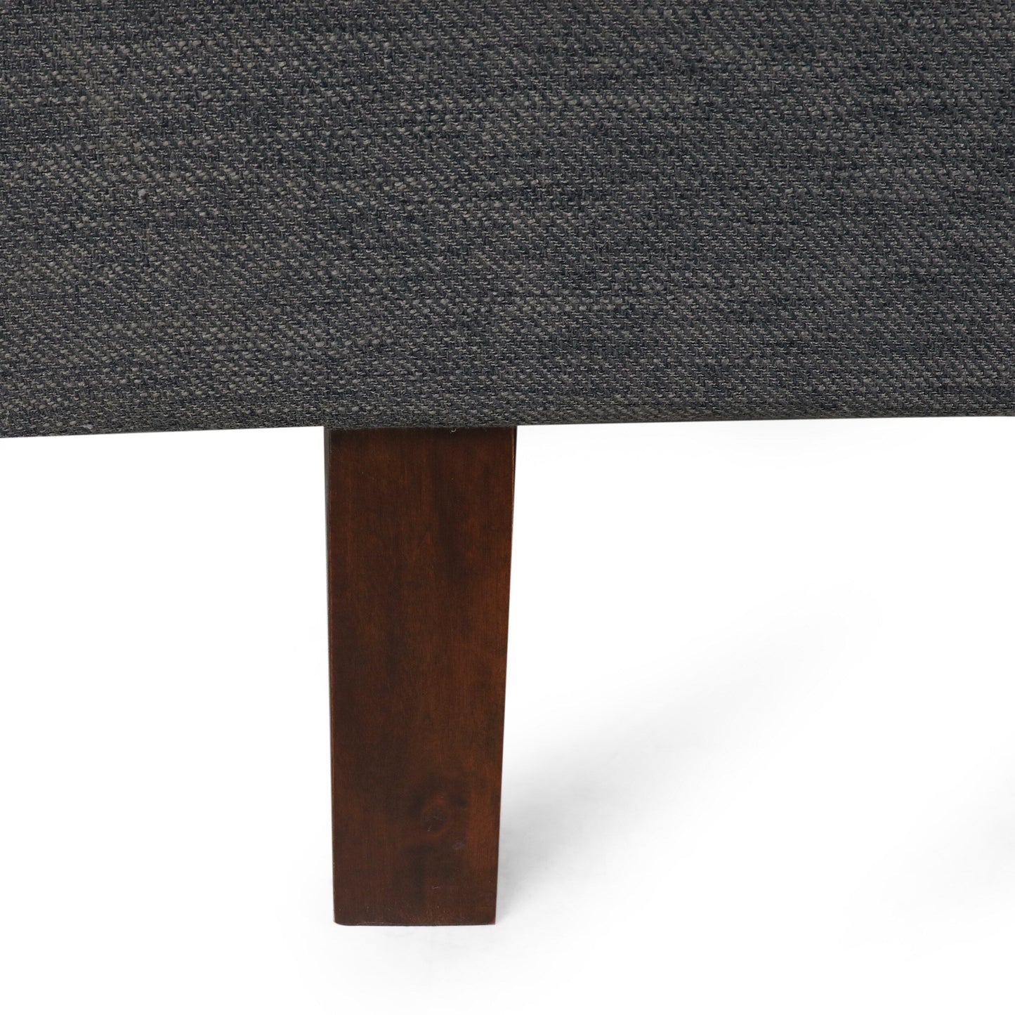 Charcoal Button Tufted 3-seater Sofa with Wood Legs and Pillows