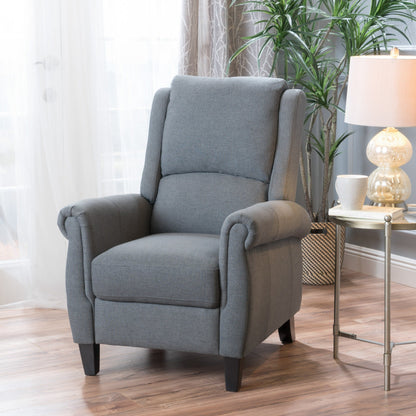 Charcoal Fabric Push?Back Recliner Chair (Easy?Care)