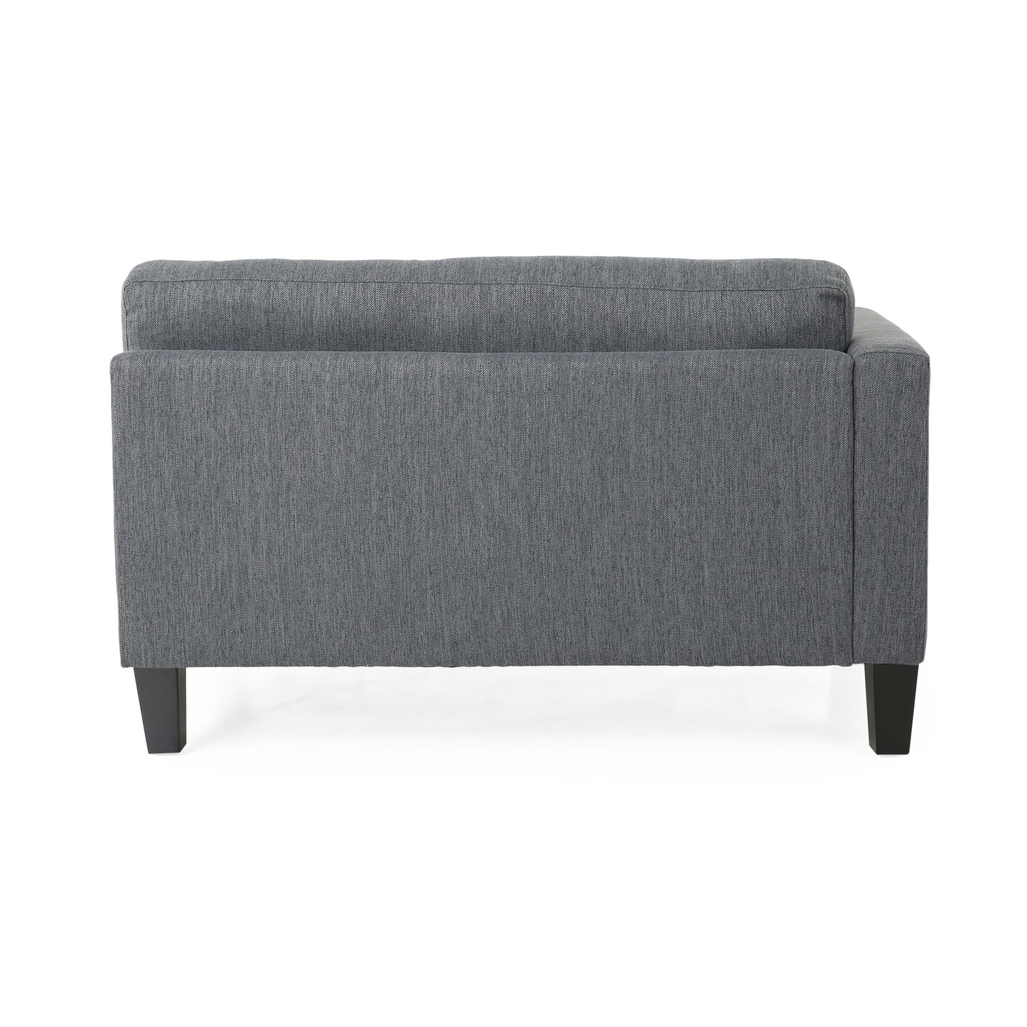 Charcoal Modern 101 3-seater Sofa with Wood Legs and Two Pillows for Living Room