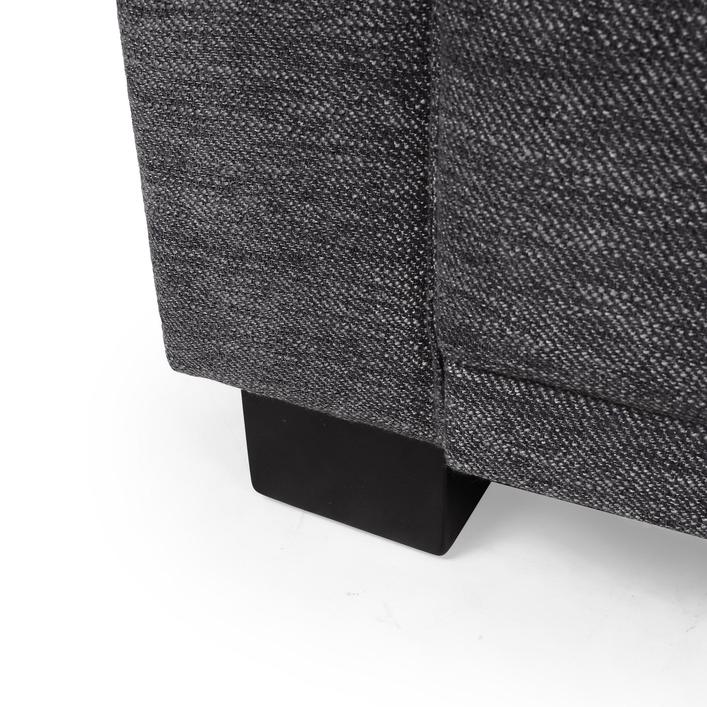 Charcoal Modern 80.25 3-seater Upholstered Sofa with Pillows amd Wood Legs for Living Room