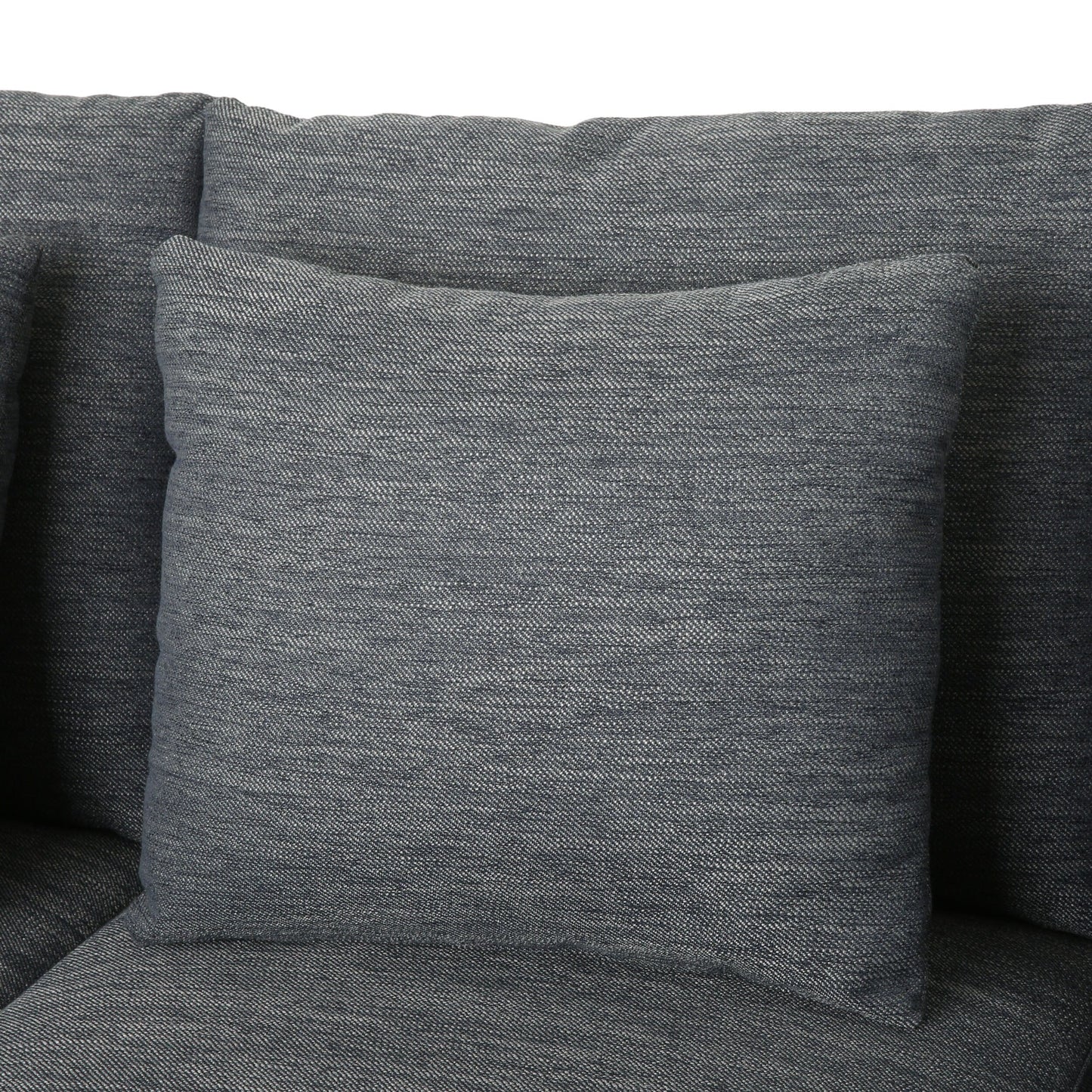 Charcoal Modern 80 3-seater Sofa with Wood Legs and Matching Pillows for Living Room
