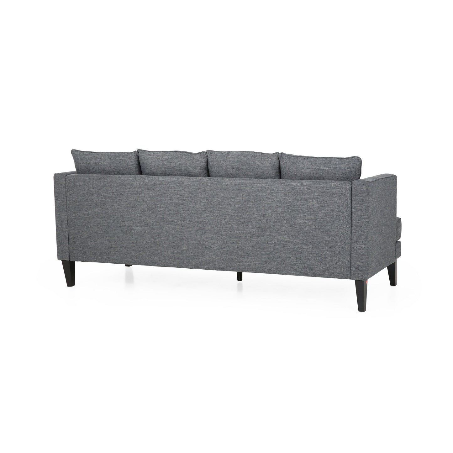 Charcoal Modern 86 3-seater Sofa with Wood Legs and Tufted Back for Living Room