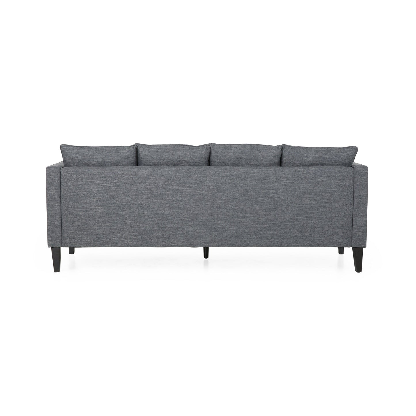 Charcoal Modern 86 3-seater Sofa with Wood Legs and Tufted Back for Living Room