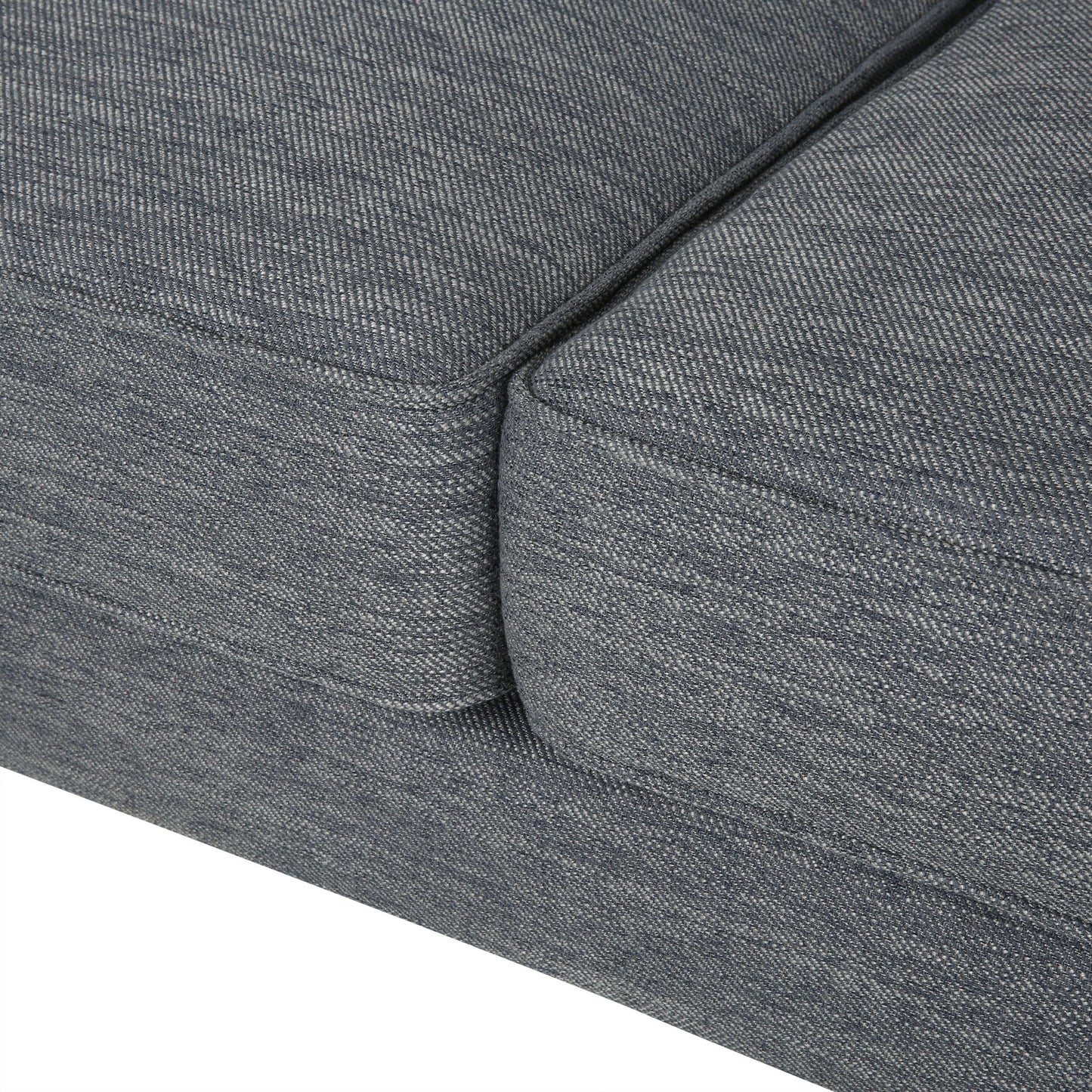 Charcoal Modern 86 3-seater Sofa with Wood Legs and Tufted Back for Living Room