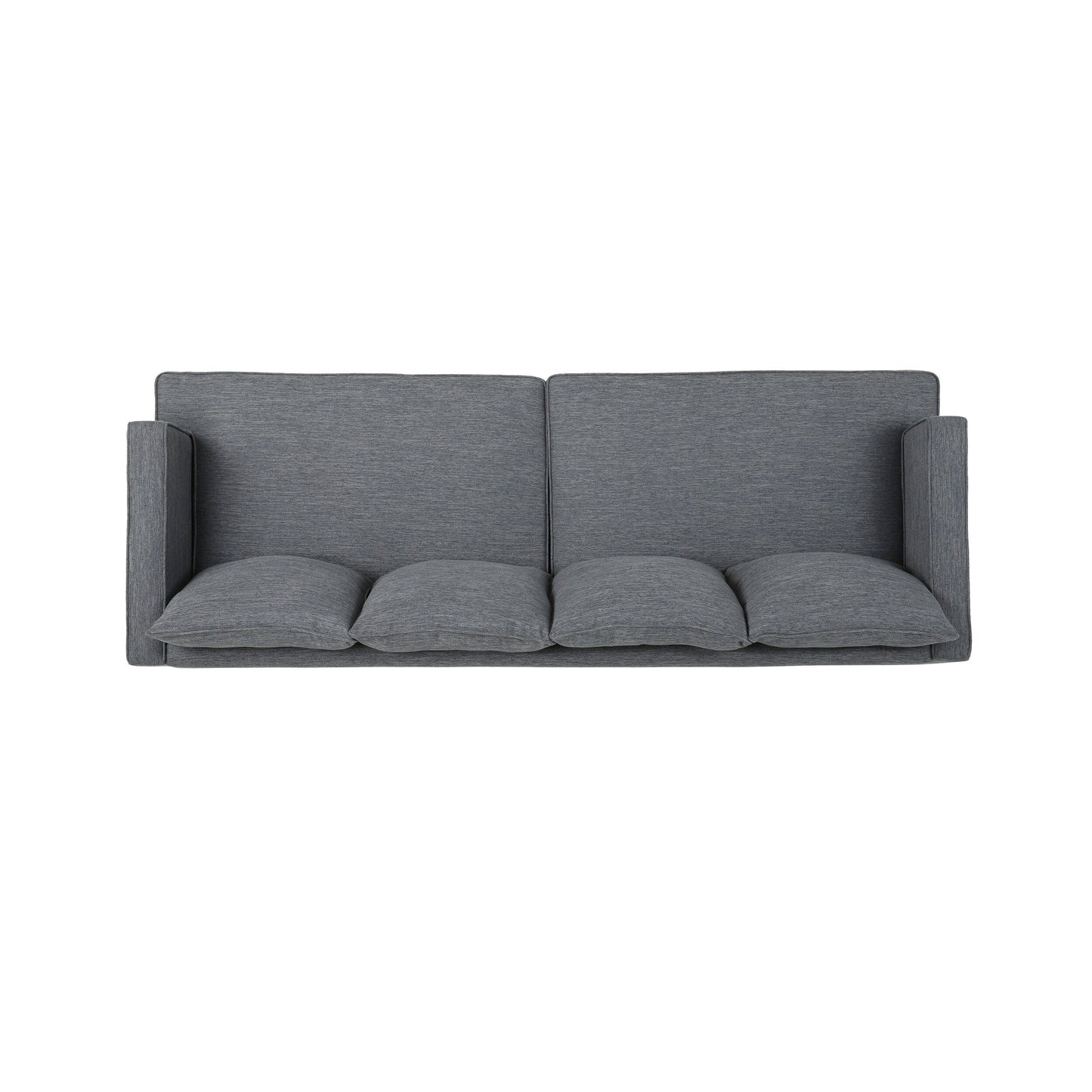 Charcoal Modern 86 3-seater Sofa with Wood Legs and Tufted Back for Living Room