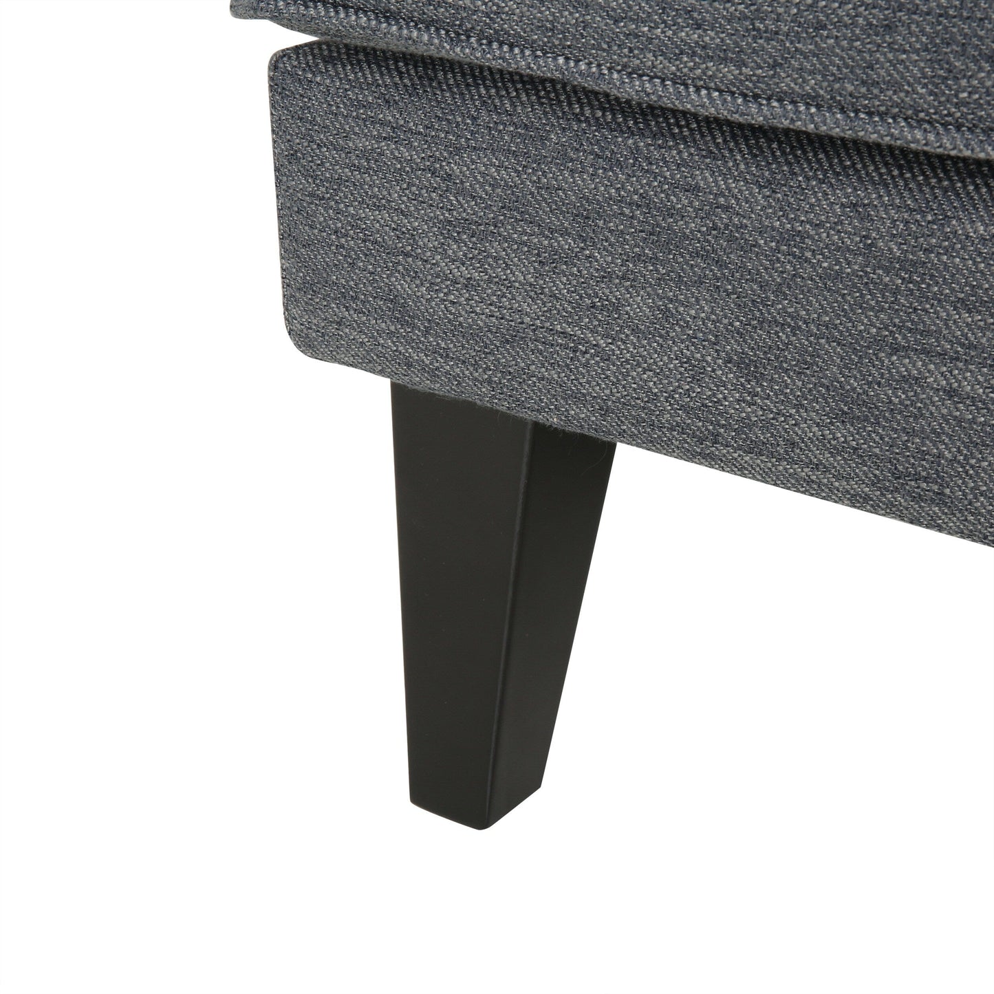 Charcoal Modern 86 3-seater Sofa with Wood Legs and Tufted Back for Living Room