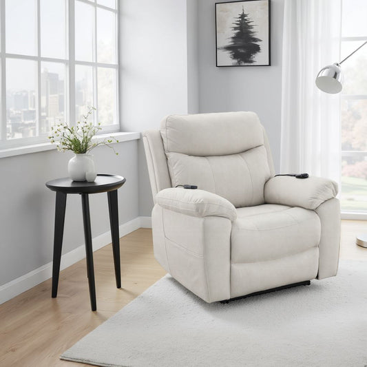 Cheru Power Motion Lift and Recliner Chair with Heated Massage, Ivory